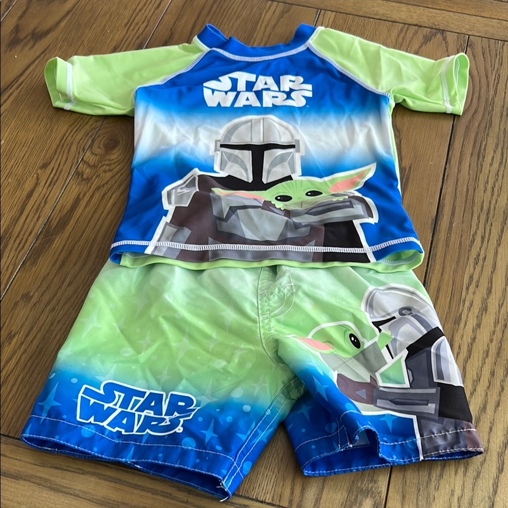 Star Wars Kids Swim Set - size 3t Blue and Green